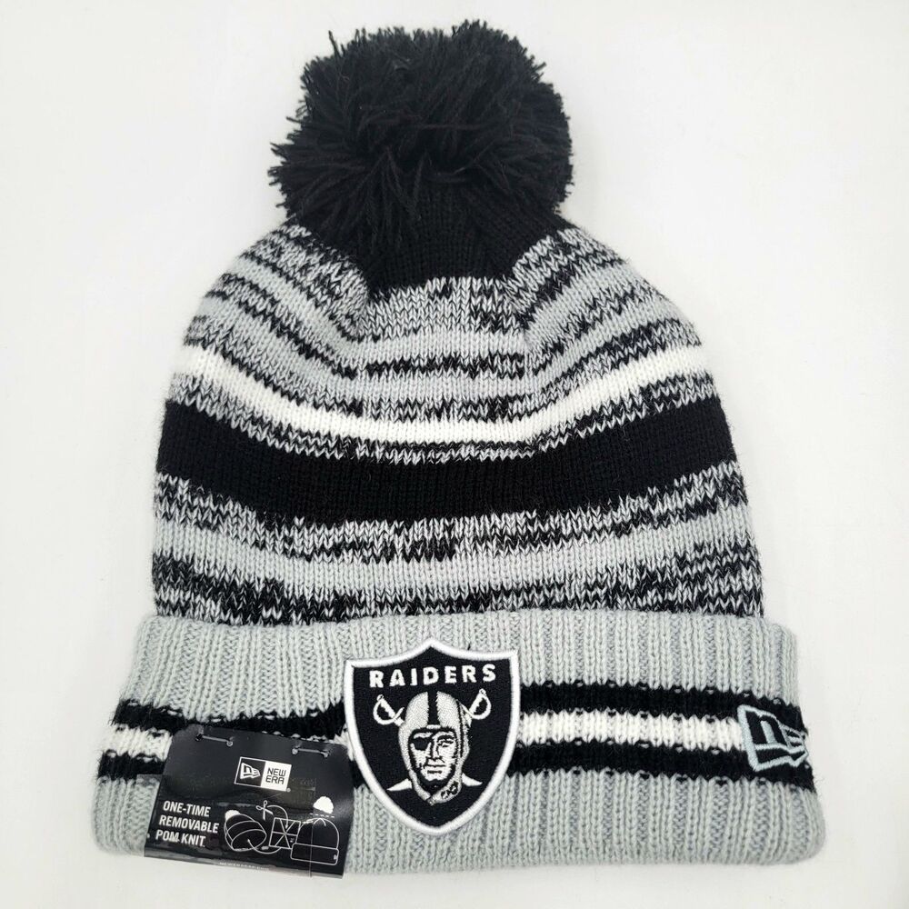 New Era Las Vegas Raiders NFL Sport Cuffed Pom Knit Beanie NWT
